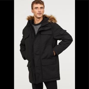 h&m warm lined parka